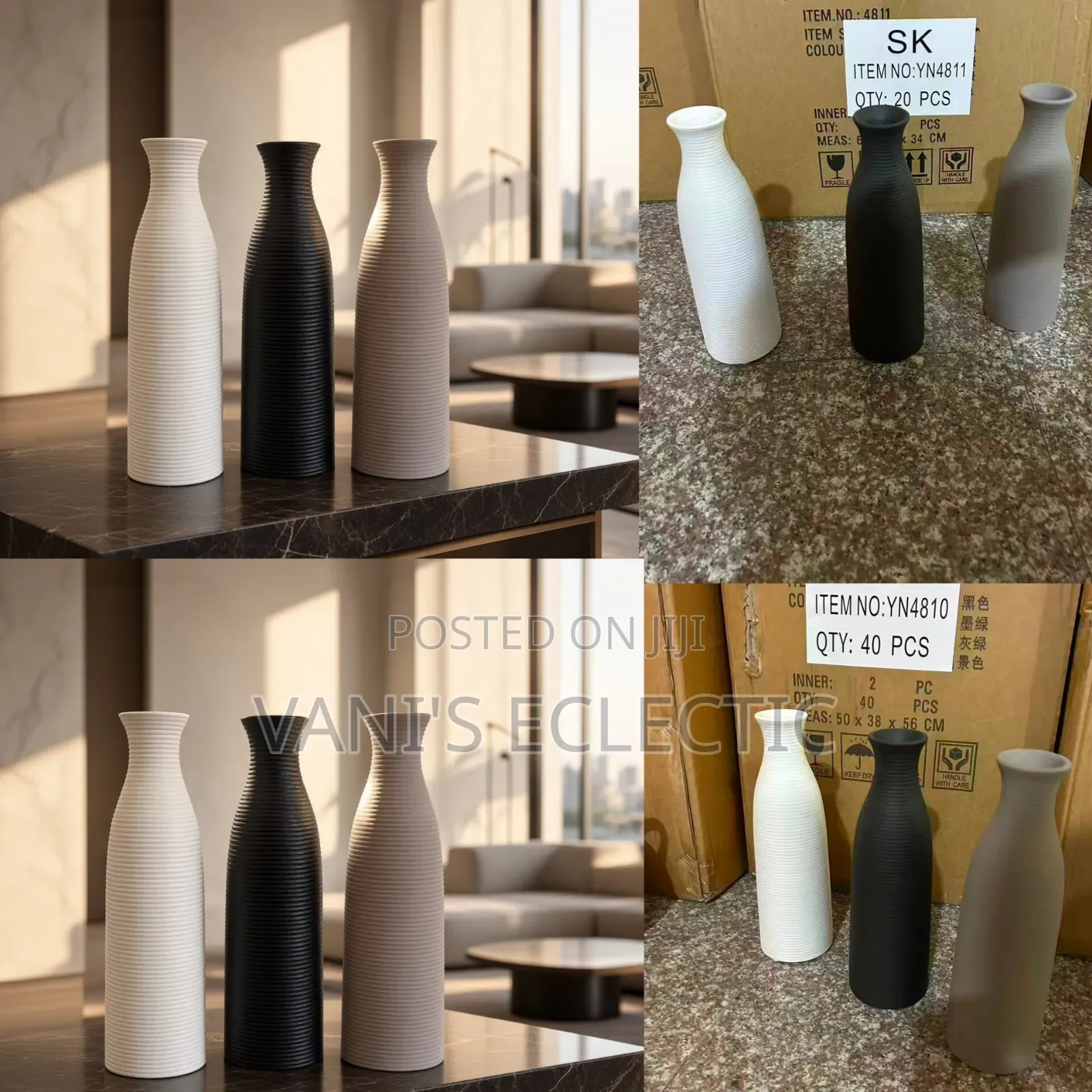 Aesthetic Matte Ceramic Vases Decor