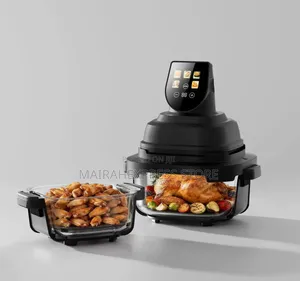 2in1 Digital Glass Airfyer With 2 Glass Bowl