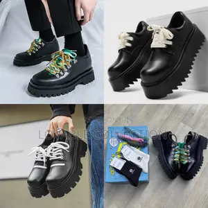 High-Platform Sawtooth Derby Shoes