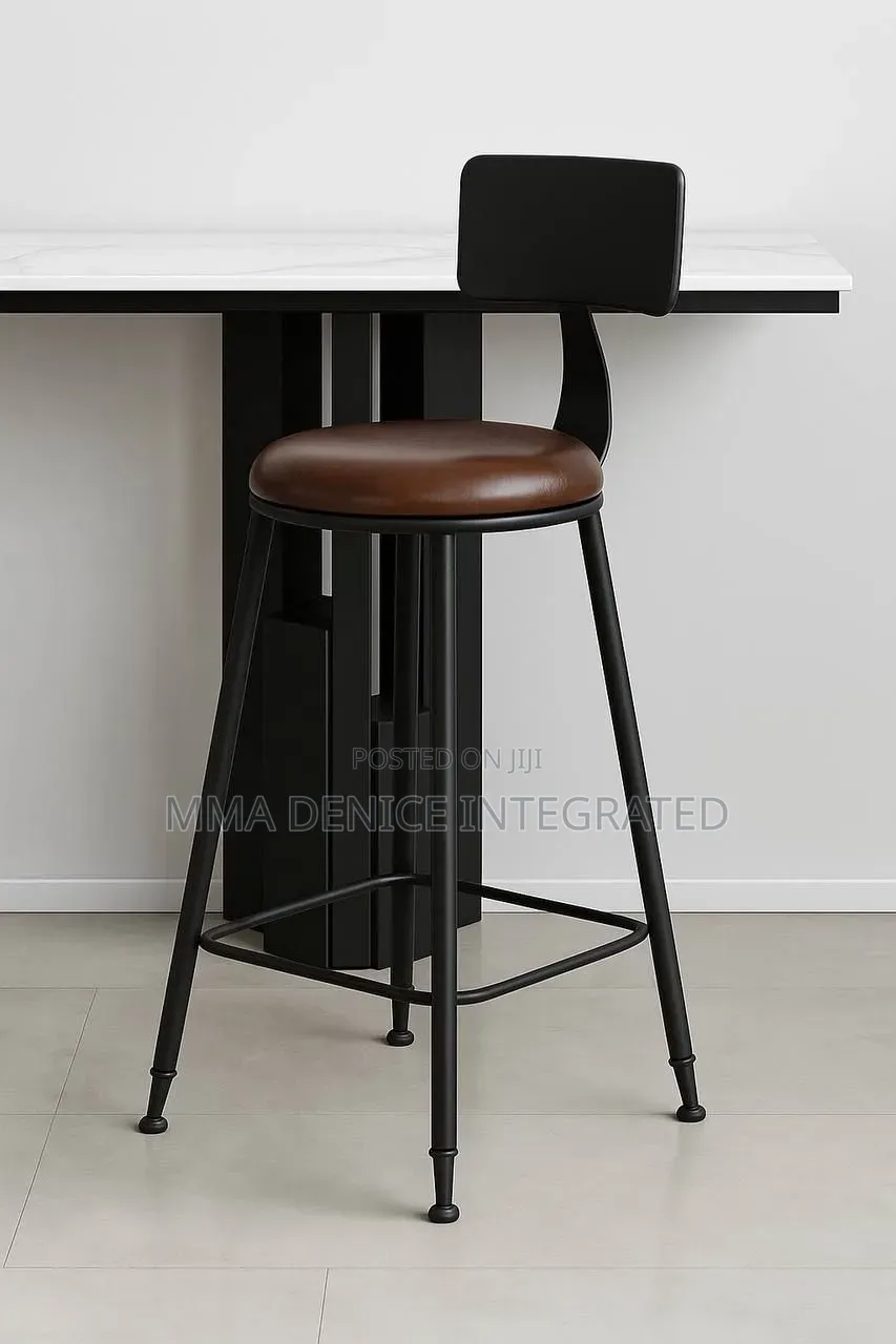 Luxury High Bar Stool With Backrest – Modern Comfortable