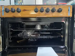 MAXI 60×90 Standing Gas Cooker(4Gas +2Electric Hot Plates)Wood Design