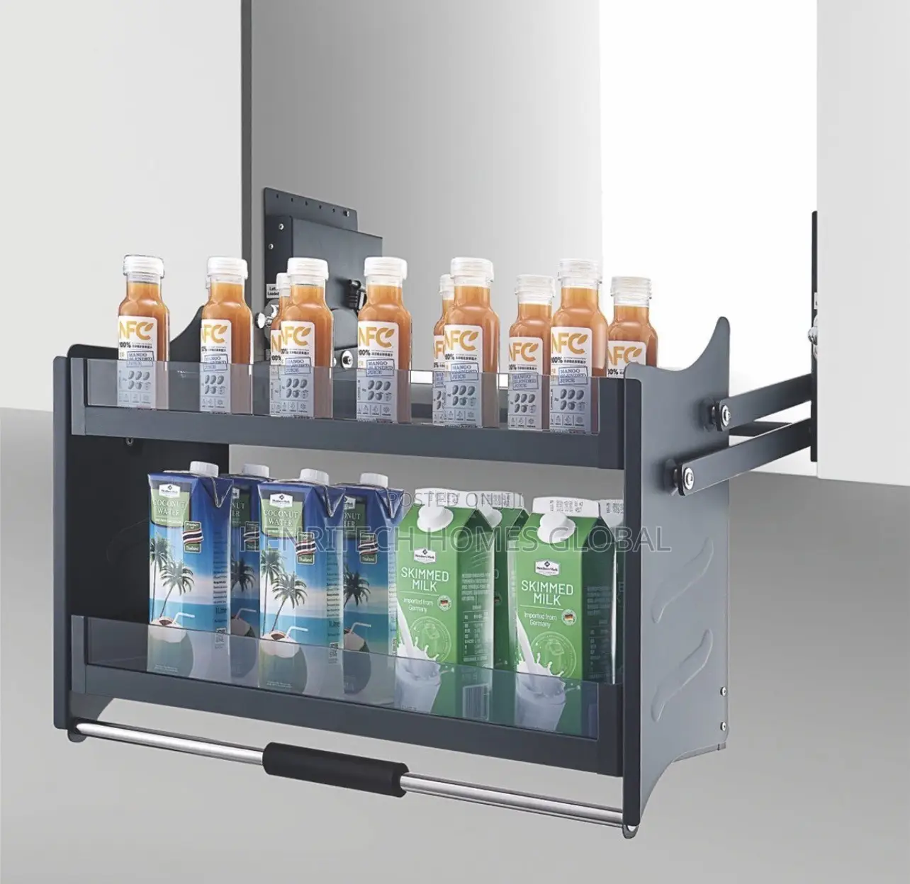 Pull-Down Elevator 2-Tier Spice Rack