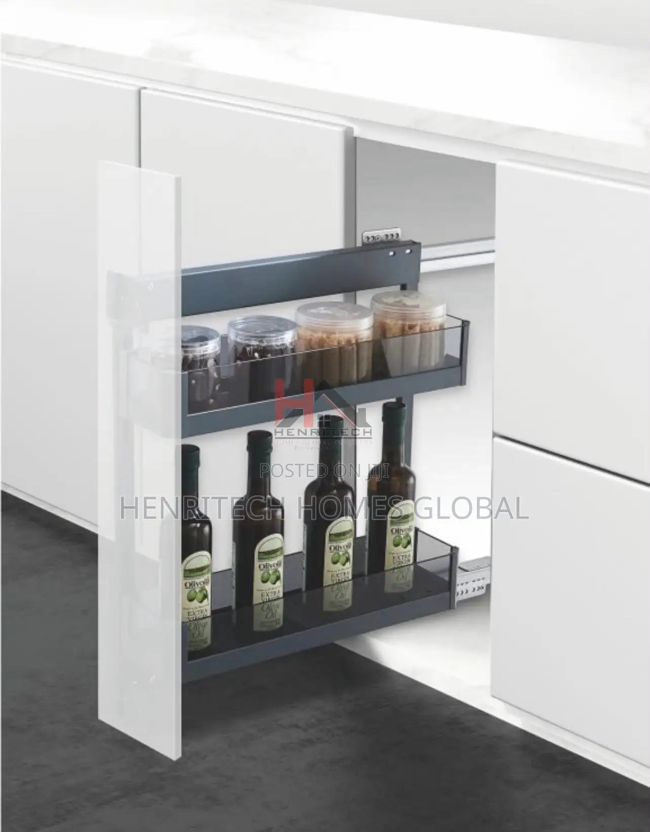 Built in 2 Tier Magic Corner Spice Rack