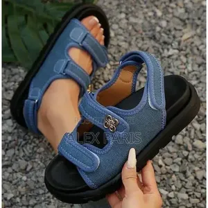 Women's Blue Adjustable Strap Sandals