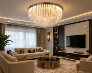American Luxury Ceiling Chandelier Retro Tube Crystal Lamp LED