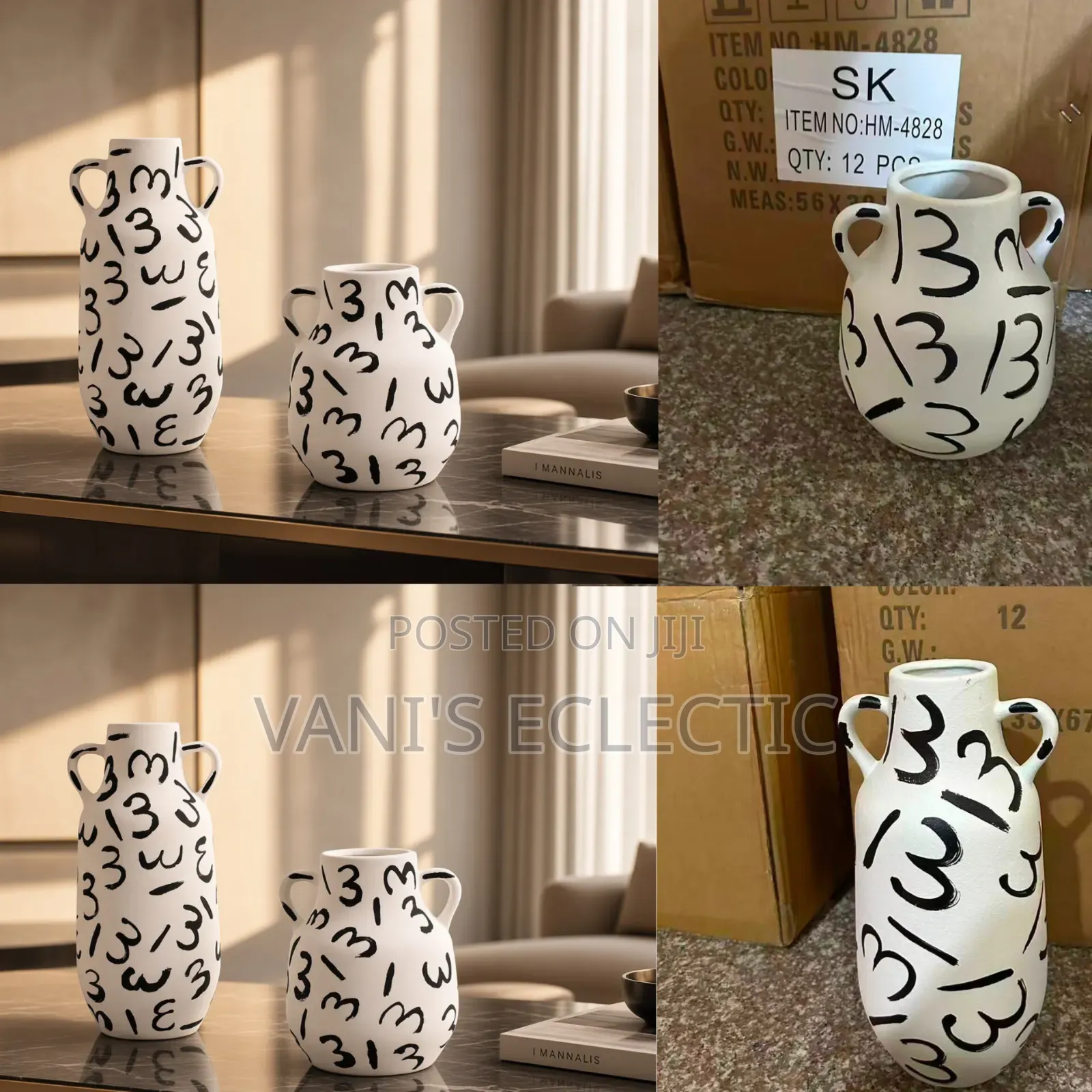 Premium Ceramic Tabletop Vases - Contemporary Decor