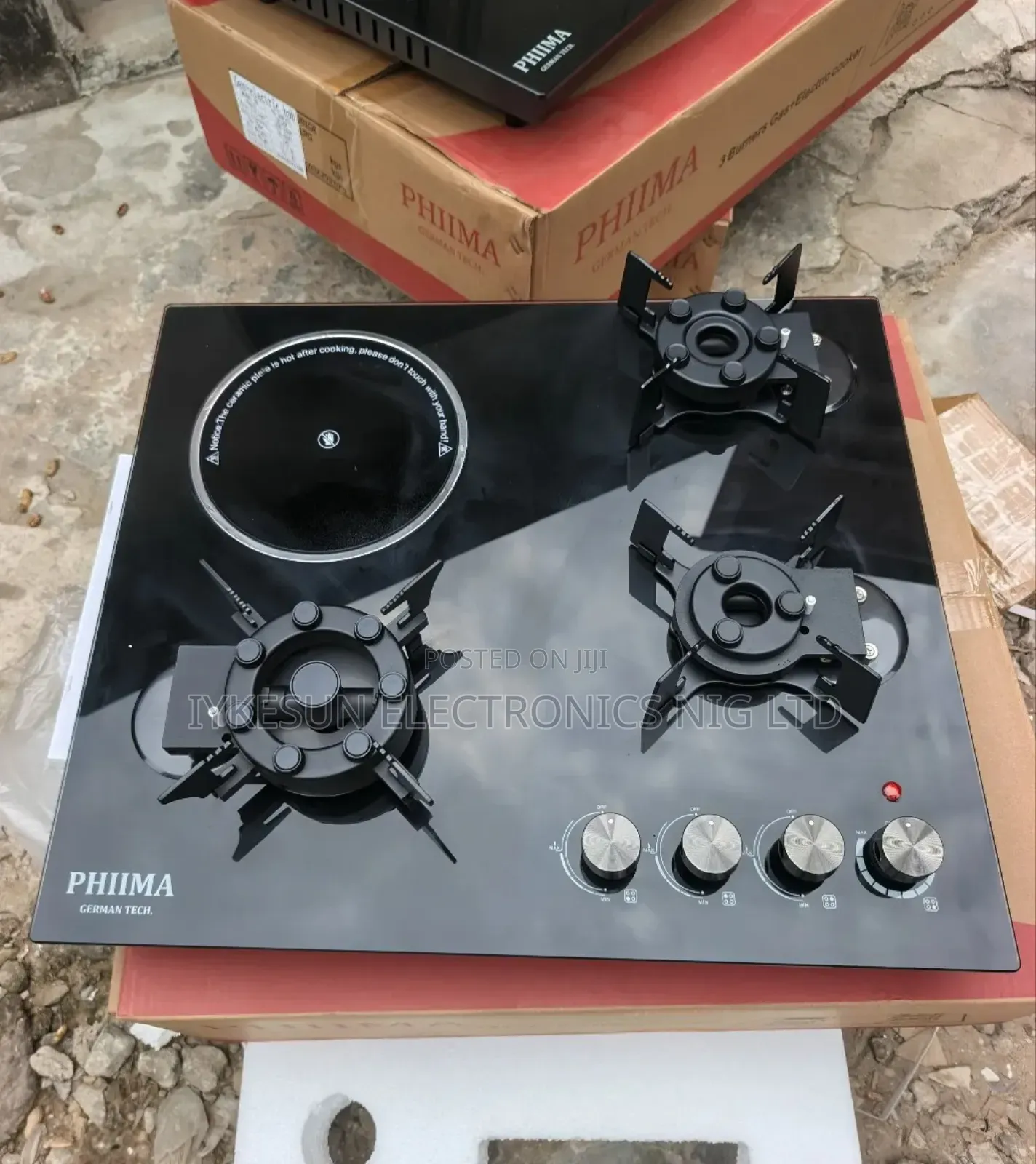 Original PHIIMA Premium Luxury Built-in Flips Up 3+1 Gas Ele Cooker