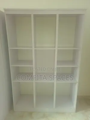 Thick Wooden Multipurpose Storage Shelf / Shop Display Unit (White)