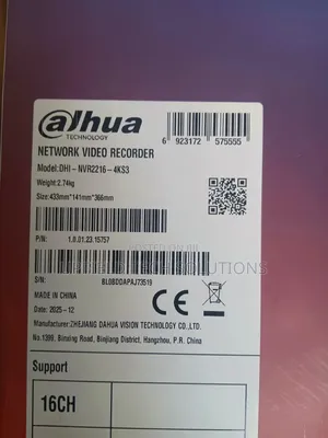 Dahua 16ch Non-PoE NVR