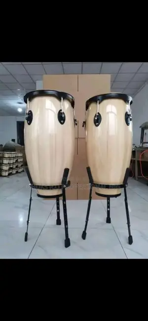 Wooden Conga Drum Set With Stands