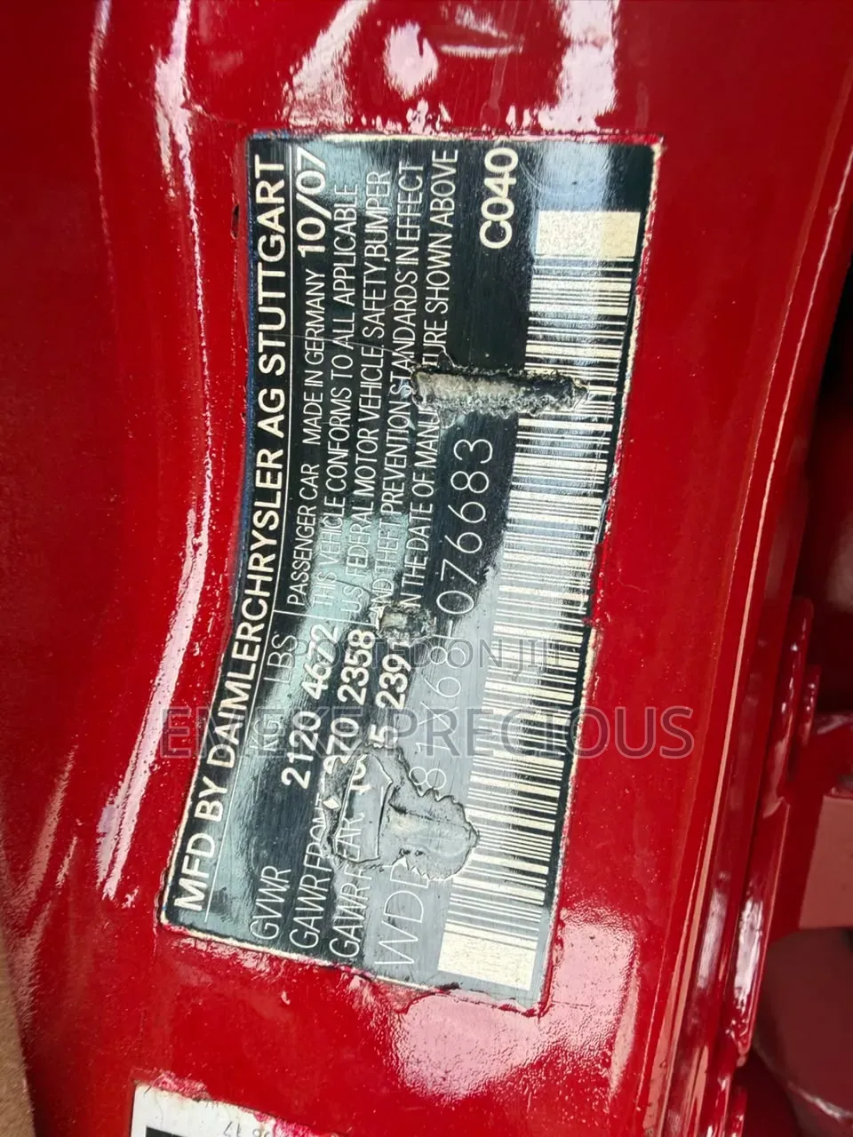 Mercedes-Benz C300 2008 Red