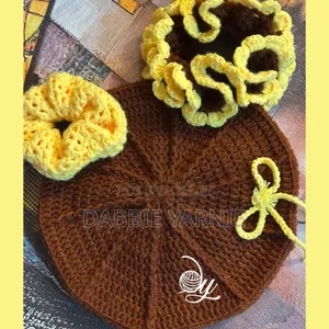 Crochet Beret and 2 Scrunchies