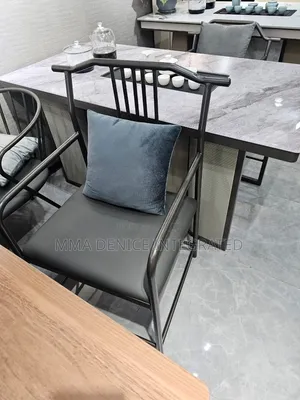 Modern Black Dining Armchair With Cushion