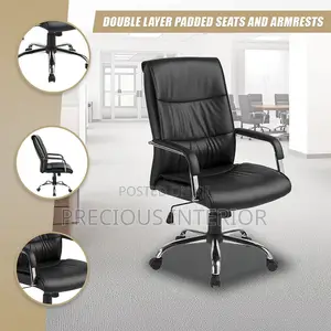 Ergonomic Office Chair With PU Leather and Adjustable Height