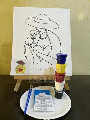 Signature Set (Predrawn Canvas With Easel) Paint Kit
