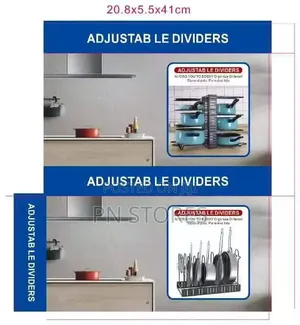 Adjustable Pot Pan Rack Shelf Organizer Stand