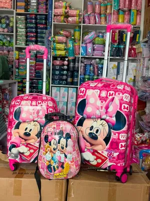 Kids Cartoon Characters Traveling Bags / Children Trolley