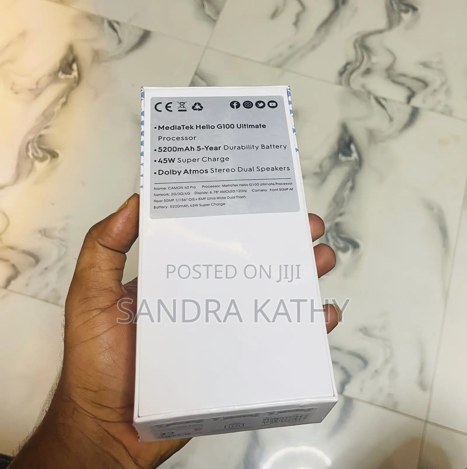 New Tecno Camon 40 Pro 4G 256 GB