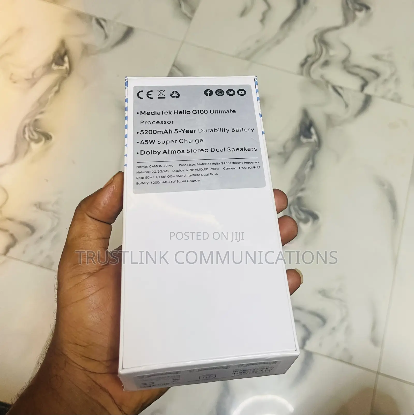 New Tecno Camon 40 Pro 4G 256 GB