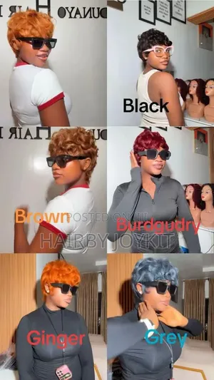 Colored Short Cap Wig