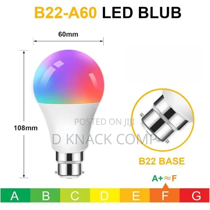 App Voice Control Smart Bulb 15W, B22 Energy Saving WiFi Light Bulb