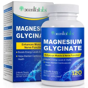 Magnesium Glycinate Enhance Muscle and Nerve Function by 120 Capsules