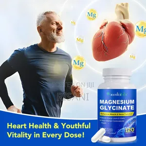 Magnesium Glycinate Enhance Muscle and Nerve Function by 120 Capsules