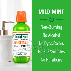 TheraBreath Fresh Breath Oral Rinse Mouthwash 16.oz – Mild Mint