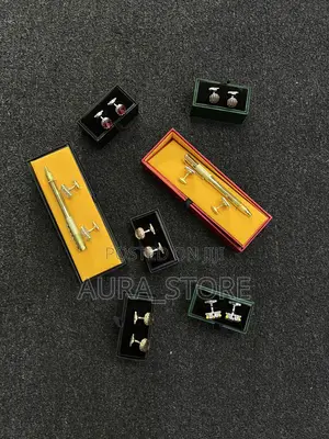 Luxury Men's Cufflinks Gold Pen Sets
