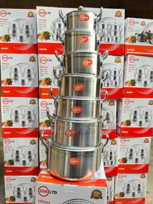 7pcs High Quality Tornado Thickened Cookware Aluminum Stock Pot