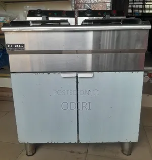 Standing Two Tanks Industrial Deep Fryer.