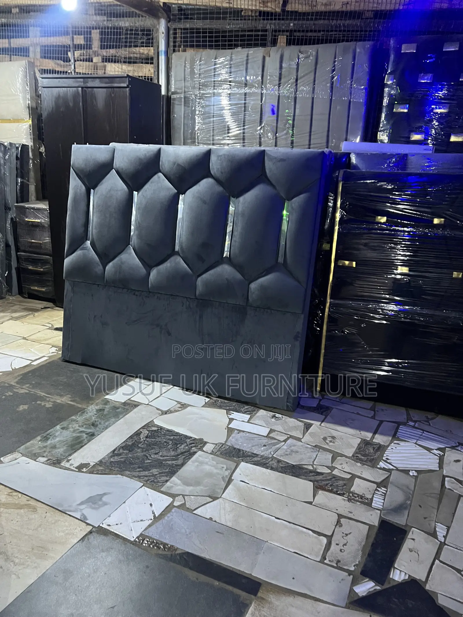 Bed Frame With Ottoman and Mirror
