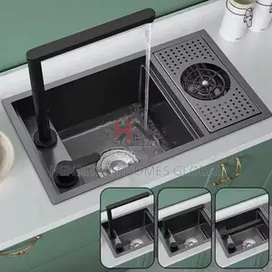 Built-in Island Kitchen Sink With Cup Washer