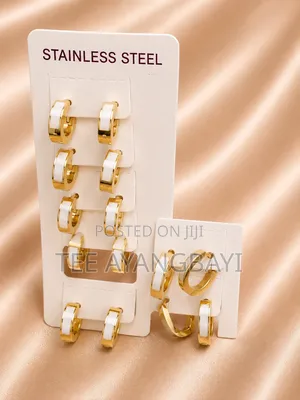 Thick Designed Stainless Steel Earrings