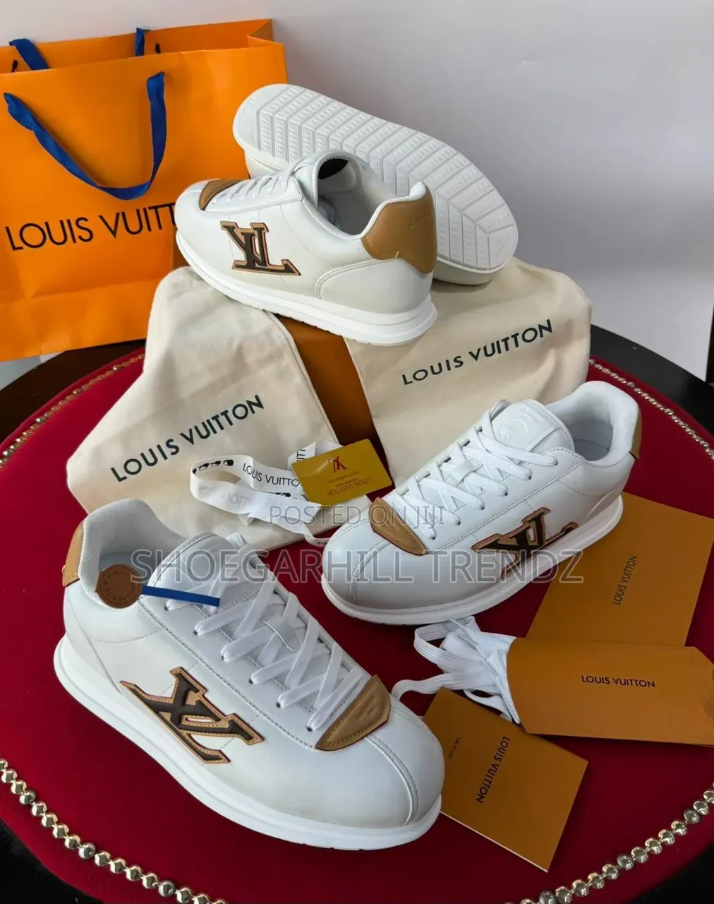 Lv Unisex Luxury Trendy Leather Sneakers