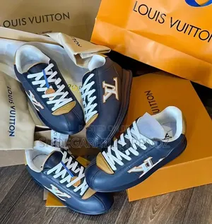 Lv Unisex Luxury Trendy Leather Sneakers