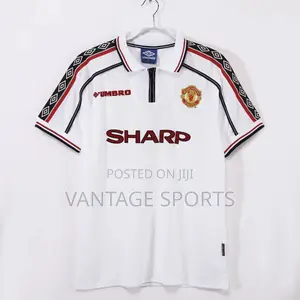 Manchester United Retro White Jersey 1998/99 - PAY ON DELIVERY