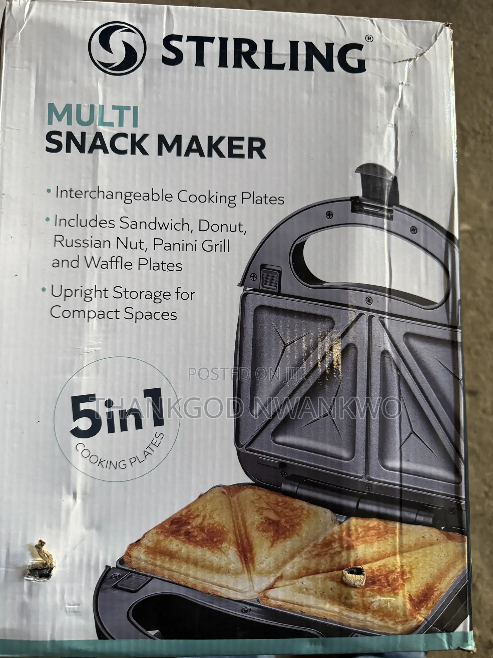 5 In1 Stirling Multi Snack Maker /Toaster