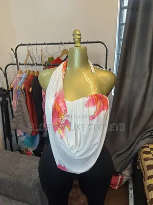 Floral Chiffon Halter Scarf Mini Top