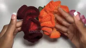 Handmade Crochet Scrunchies - Colorful Hair Bands