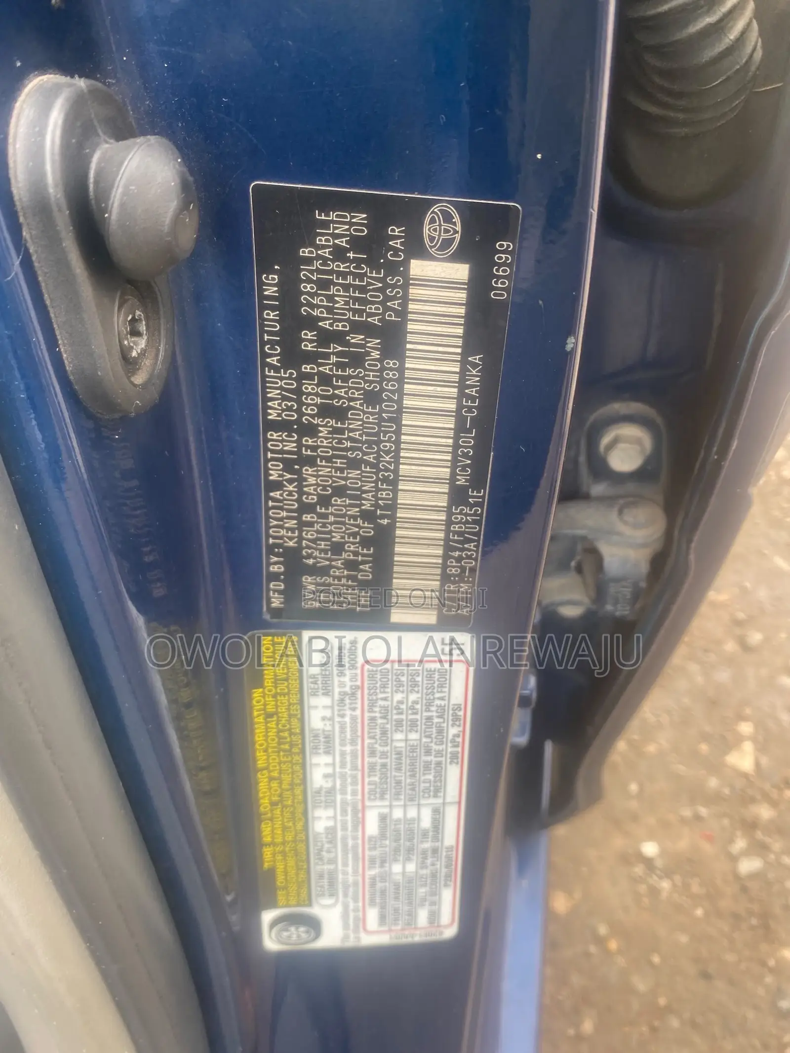 Toyota Camry 2005 Blue