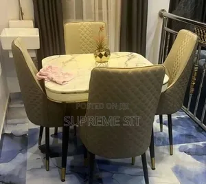 Marble Dining Table With Four Chairs.