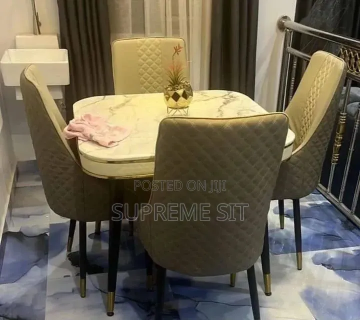 Marble Dining Table With Four Chairs.