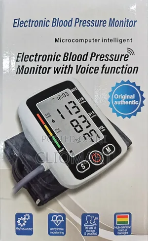 Blood Pressure Monitor W/Voice – Digital Upper Arm BP Machine