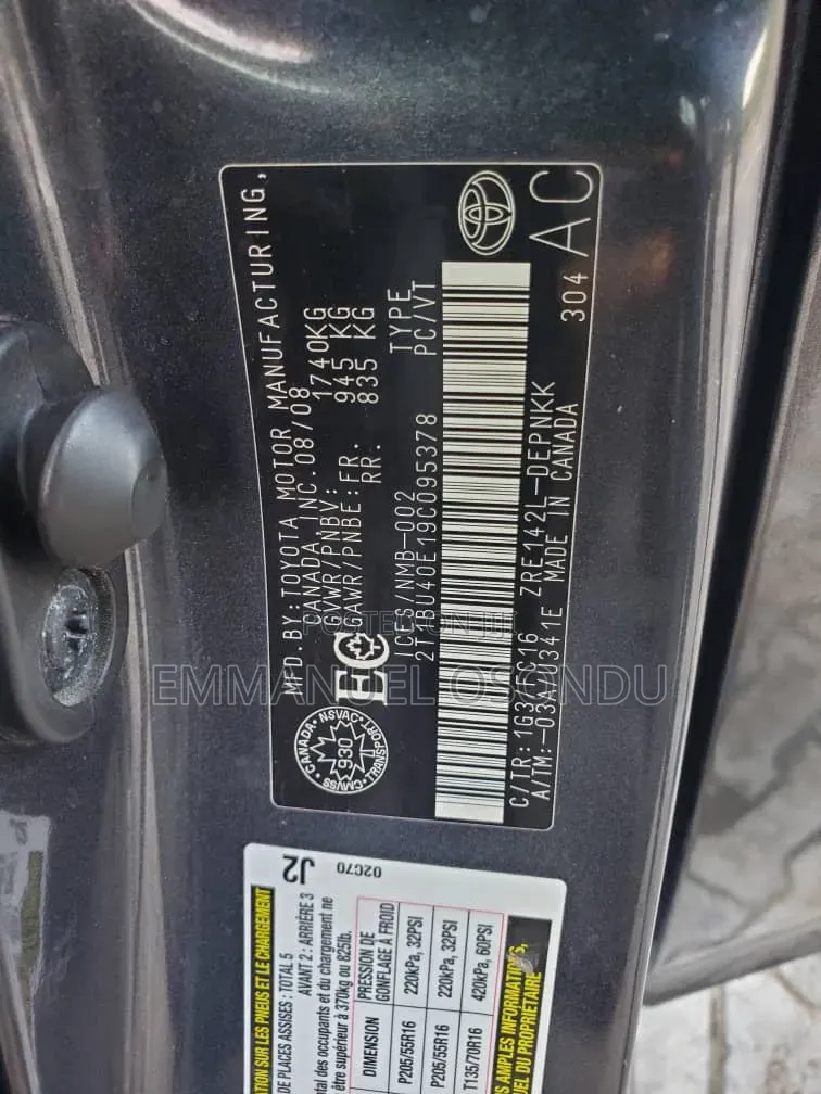 Toyota Corolla 2009 Black