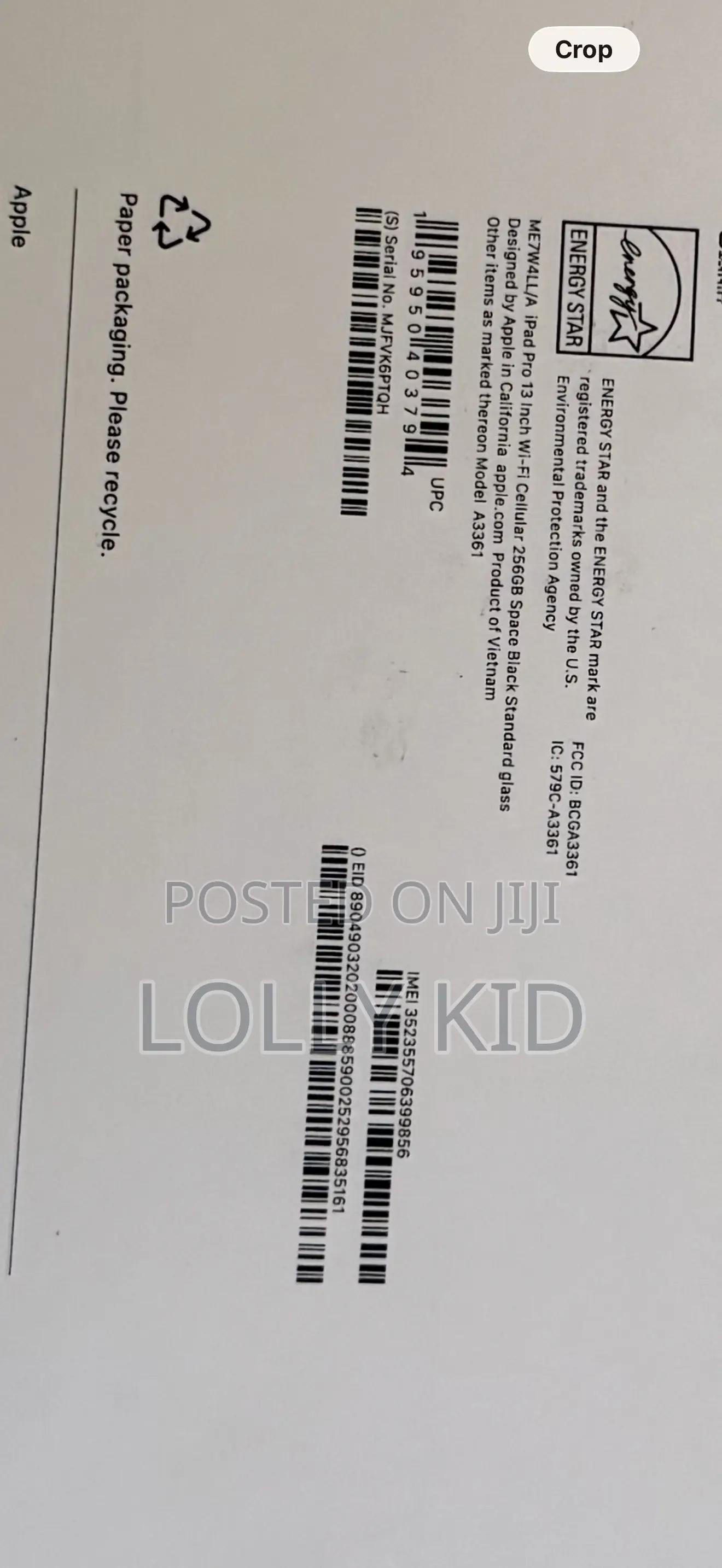 New Apple iPad Pro 256 GB Silver