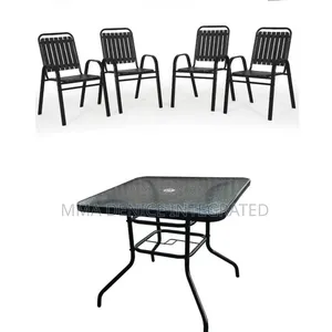 Modern Outdoor Dining Set – Table 4 Chairs