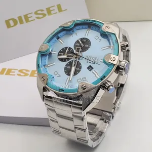 *Diesel Style Watch – Big Case, Chain Bracelet Strap, Quartz*