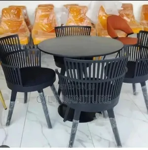 Modern 4-Seater Dining Set / Coffee Table Accent Chairs Set