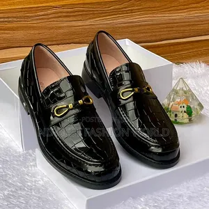 Black Leather Louis Vuitton Shoe